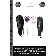 Floranova Özel Seri Açık Hava Eğlence Arkadaş BST-700 Badmington Raket Set Turuncu