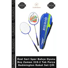 Floranova Özel Seri Spor Bahçe Oyunu Boş Zaman 319-2 Tek Parça Badmington Raket Set Çift