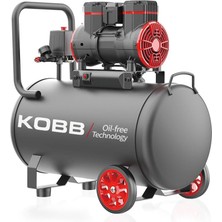 Nacario Kobb KBK50S 2.0hp 50LT 8bar Yağsız Sessiz Taşınabilir Hava Kompresörü