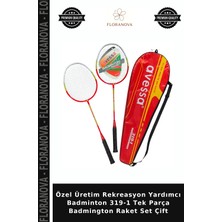 Floranova Özel Üretim Rekreasyon Yardımcı Badminton 319-1 Tek Parça Badmington Raket Set Çift