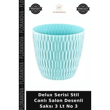 Floranova Delux Serisi Stil Canlı Salon Desenli Saksı 3 Lt No 3