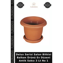 Floranova Delux Serisi Salon Bitkisi Balkon Ürünü Ev Düzeni Antik Saksı 3 Lt No 1