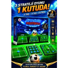 Dkdz Shop Attacker Football Challenge – 3 Strateji Oyunu 1 Kutuda | 3 Taş • 9 Taş • Futbol Zeka Oyunu