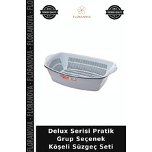 Floranova Delux Serisi Pratik Grup Seçenek Köşeli Süzgeç Seti