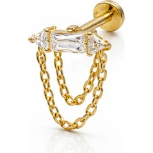 Defne Silver Premium Titanyum Sallantılı Piercing