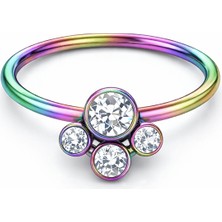 Defne Silver 316L Cerrahi Çelik Hologram Halka Piercing