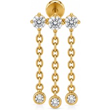 Defne Silver Premium Titanyum Sallantılı Piercing