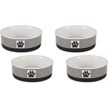 Nacario Bone Dry Paw & Patch Seramik Evcil Hayvan Koleksiyonu, Orta Set, 6x2, Siyah, 2 Parça, 5742 (2 Paketi)