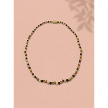 Lotus Damla Kehribar Yetişkin Kolye