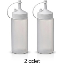 Nacario Ikea Grılltıder Sos Şişesi, Beyaz-Şeffaf, 200 ml *2 Adet*