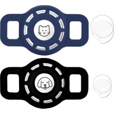 Nacario Xspring Için Kedi Tasması, 2 Paket Kedi Yaka Tutacağı, Silikon Su Geçirmez Ayrılabilir Güvenlik Tokası Desenli Kedis Tasması, Küçük Evcil Hayvanlar Yavru Kedis Için Uygun (Siyah + Mavi)