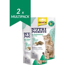 Nacario Gimcat Nutripockets Kedi Ödülü Kedi Otu&multi-Vitamin, 60 G 2li Paket