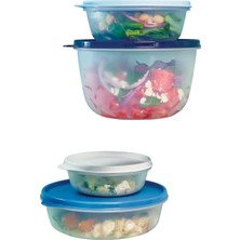 Nacario Tupperware Şeffaf Saklama 4'lü