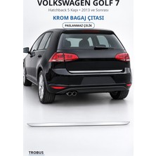 Trobus Volkswagen Golf 7 2013 ve Sonrası Uyumlu Krom Bagaj Çıtası Paslanmaz Çelik