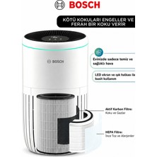 Bosch Hava Temizleyici, Air 4000 62.5m² Otomatik Modlu Sessiz Güçlü %99.9 Bakteri Temizleyici Hepa 13 Filtreli Profesyonel Hava Temizleme Cihazı
