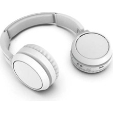 Philips Bluetooth Kulak Üstü Kulaklık, Mikrofonlu Bluetooth 5.0 Kulak Üstü Kulaklık 29 Saat Pil Hızlı Şarj Katlanabilir Güçlü Bas Hafif Gövde Günlük Ofis Beyaz TAH4205WT