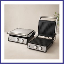 Bezos 4 Dilim Tost ve Izgara Makinesi 2000W - Yapışmaz Kaplama Mrl