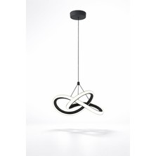 Nacario Witchers Tekli Krom Sarkıt LED Avize – Power LED Teknolojili, Ayarlanabilir Kablo, 6500K Beyaz Işık, 24W, 40 M² Aydınlatma, Salon, Mutfak ve Oda Için Şık Aydınlatma
