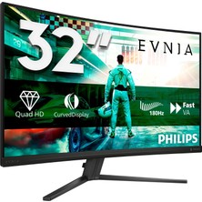 Nacario Philips Evnia 31.5" 32M2C3500L 180Hz 0.5ms 2k Qhd Kavisli Gaming Monitör