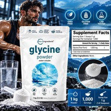 Micro Ingredients Glycine Powder Water Soluble Unflavored 1 kg - Glisin Takviyesi