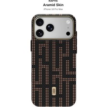 iPhone 18 Pro Max Uyumlu Kılıf M-Safe Şarj Özellikli Raptic Aramid Skin Serisi Karbon Kapak Siyah