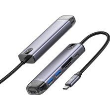 Xml Bayiciniz Tr HU-7740 6in1 USB Hub Çoğaltıcı-Gri