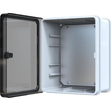 Yavuz Abs Pano 25 x 30 x 15.2 cm Taban Saclı IP65 Plastik Pano Montaj Plakalı Elektrik Kutusu Pano Darbeye Dayanıklı Dış Ortam Muhafaza Kutusu Abs Pan