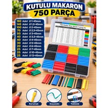 Zauss 164-530 - 750 Parça Kutulu Makaron Isıyla Daralan Kablo Koruma Kablo Tamir Seti Heat Shrink (750)