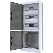 Yavuz Sigorta Kutusu 45 Sigortalı + Zayıf Akım Bölmeli Sıva Altı Sigorta Kutusu IP40 39 x 84.3 x 10.7 cm Yptk 048-P20