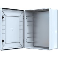 Yavuz Abs Pano 40 x 50 x 20 cm Taban Saclı IP65 Plastik Pano Montaj Plakalı Elektrik Kutusu Pano Darbeye Dayanıklı Dış Ortam Muhafaza Kutusu Abs Pano