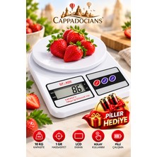 Cappadocians Mutfak Tartısı - Hassas Terazi - Pratik ve Kolay Kullanım - Türkçe Dil - Dijital Ekran - 1 gr & 5 kg
