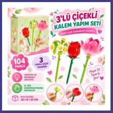 Bezos 3’lü Çiçekli Kalem Yapım Seti 104 Parça Mrl