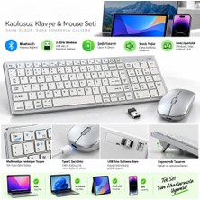 Zenviaa 835 Mac Model Wireless Klavye Mouse Set Silver ZR701 Zenviaaggg
