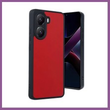 Bezos Poco X7 Pro Uyumlu Kılıf Aras Deri Kapak - Kırmızı Rengaren