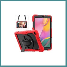 Bezos Samsung Galaxy T510 Tab A 10.1 Kılıf Pars Tablet Kapak - Kırmızı Mac