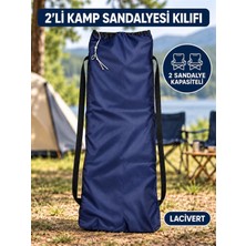 Tr 2 Sandalye Kapasiteli Lastikli Kamp Sandalyesi Kılıfı Omuz Askılı Piknik Plaj Katlanır Sand