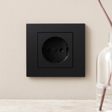 Veraura Lifestyle Siyah Normal Priz - Standart Duvar Prizi