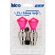 Veraura Lifestyle 2pcs Pembe Elmas Kesim Prizma Model Sibop Işık Pilli Bisiklet - Motor - Araç Hareket Sensörlü İ18-021