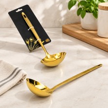 Veraura Lifestyle Metal Servis Kepçe Altın Renk