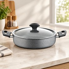 Veraura Lifestyle Granit Basık Karnıyarık Tencere 24 cm