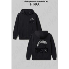 Zoka Wear Yamac Parasutu 5 Baskılı Fermuarlı Kapşonlu Hırka