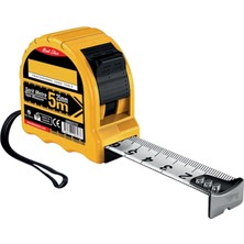 Tr Şerit Metre Darbeye Dayanıklı Kilitli 5 Metre x 25 mm Oto Kilitli Mezura Ölçüm Aleti