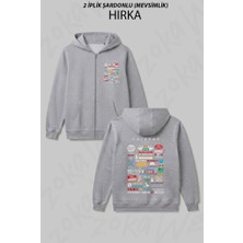 Zoka Wear Friends Central Perk Dizi Baskılı Fermuarlı Kapşonlu Hırka