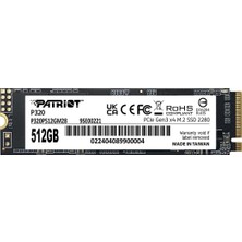 Tr P320 512GB Dahili SSD - Nvme Pcıe Gen 3x4 - M.2 2280 - Katı Hal Sürücüsü - P320P512GM28