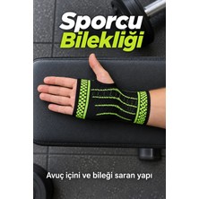 Veraura Lifestyle Örgü Dokulu El Bilek Desteği Siyah Yeşil Tasarım