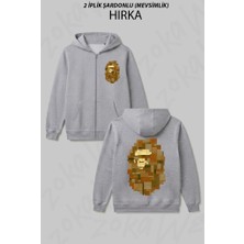 Zoka Wear A Bathing Ape x Adam Lister Baskılı Fermuarlı Kapşonlu Hırka