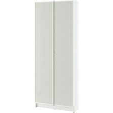 IKEA Beyaz Cam Kapaklı Kitaplık 80X30X202 cm