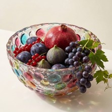 I Love Home Glass Bohemia Kristal Meyve Kase 25X12 cm