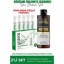 Motto Plus Professional Dökülme Önleyici ve Saç Oluşumunu Destekleyen Şok Bakım Seti (Şok Bakım Ampul - Tuzsuz Şampuan )