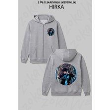 Zoka Wear Wednesday Cello Cello Dizi Baskılı Fermuarlı Kapşonlu Hırka